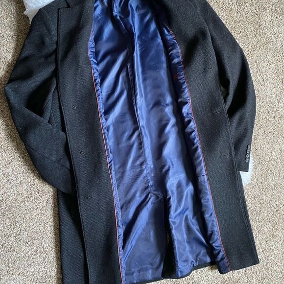 Pronto Uomo Long Wool Blend Blazer Coat - Picture 7 of 12